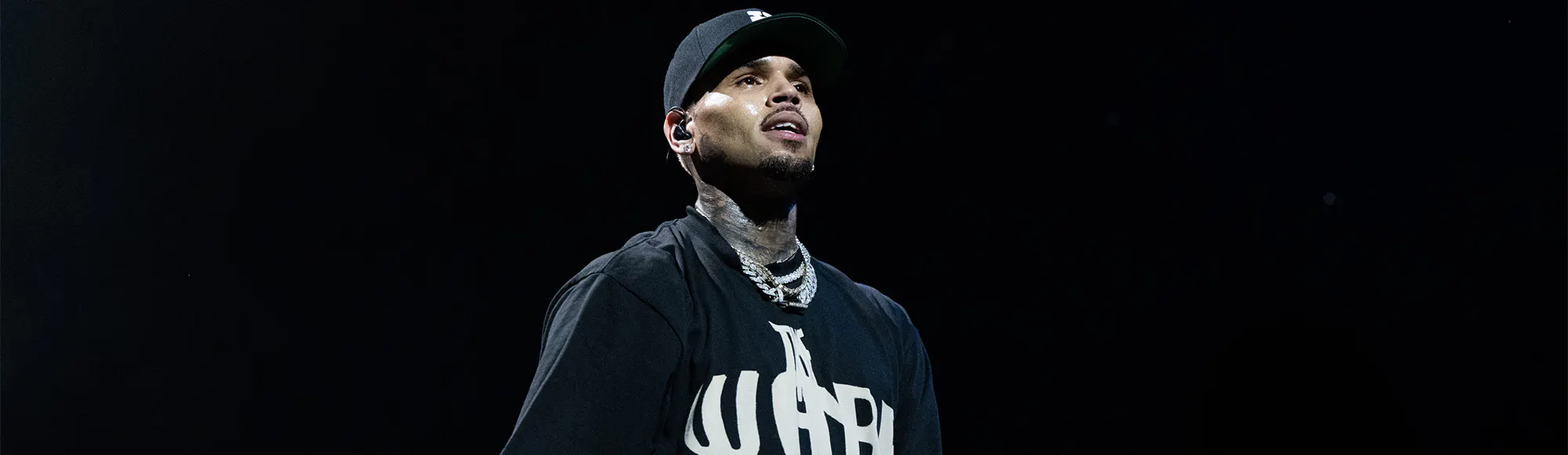 Chris Brown performing live in Las Vegas at Allegiant Stadium