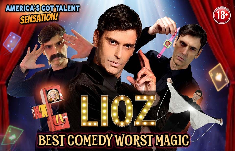 Witness the hilarious magic of Lioz live at V Theater Las Vegas.