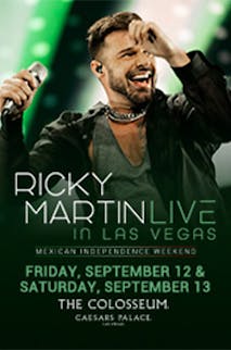 Ricky Martin live in Las Vegas