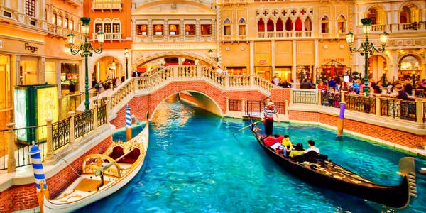 Gondolas at Venetian