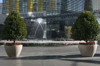 Water features at Aria