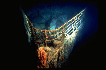 Titanic ship wreckage in Vegas